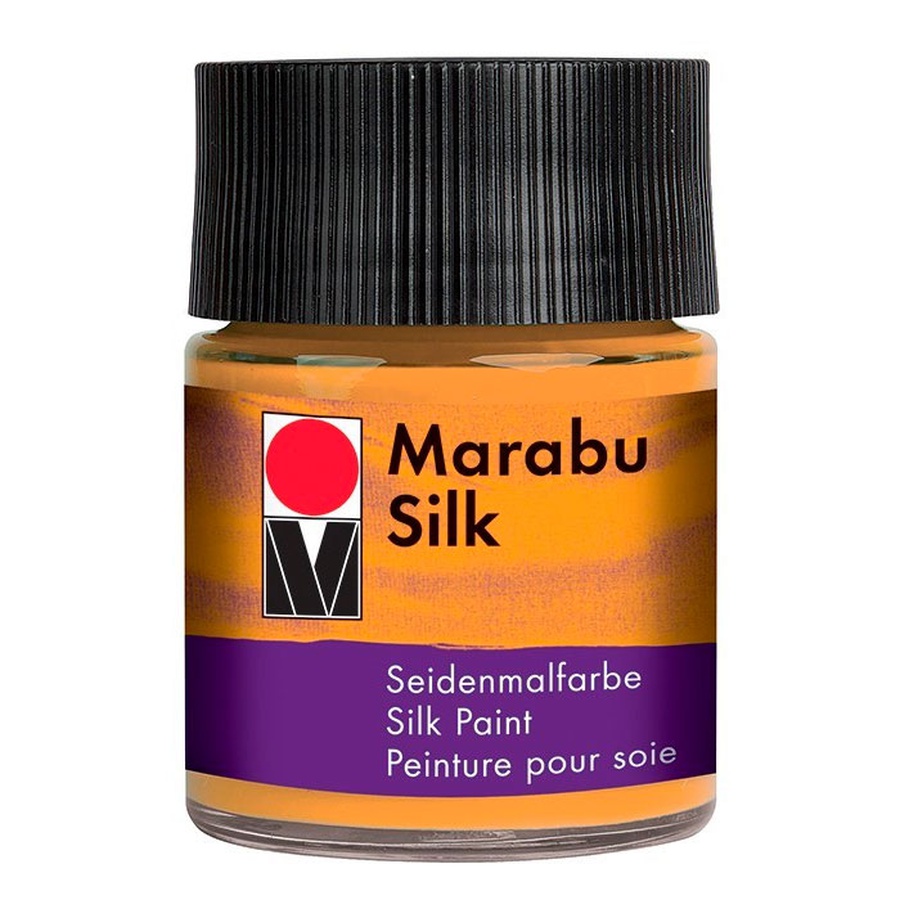 картинка Краска по шёлку marabu silk, 50 мл, янтарный