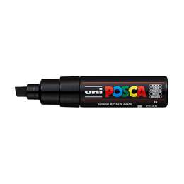 фотография Маркер posca pc-8k, чёрный, до 8.0 мм, скошенный наконечник