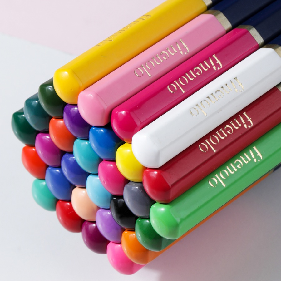картинка Набор цветных карандашей finenolo 48 цветов в металлическом пенале