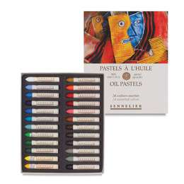 фотография Sennelier набор масляной пастели стандарт, 24 цвета, картон