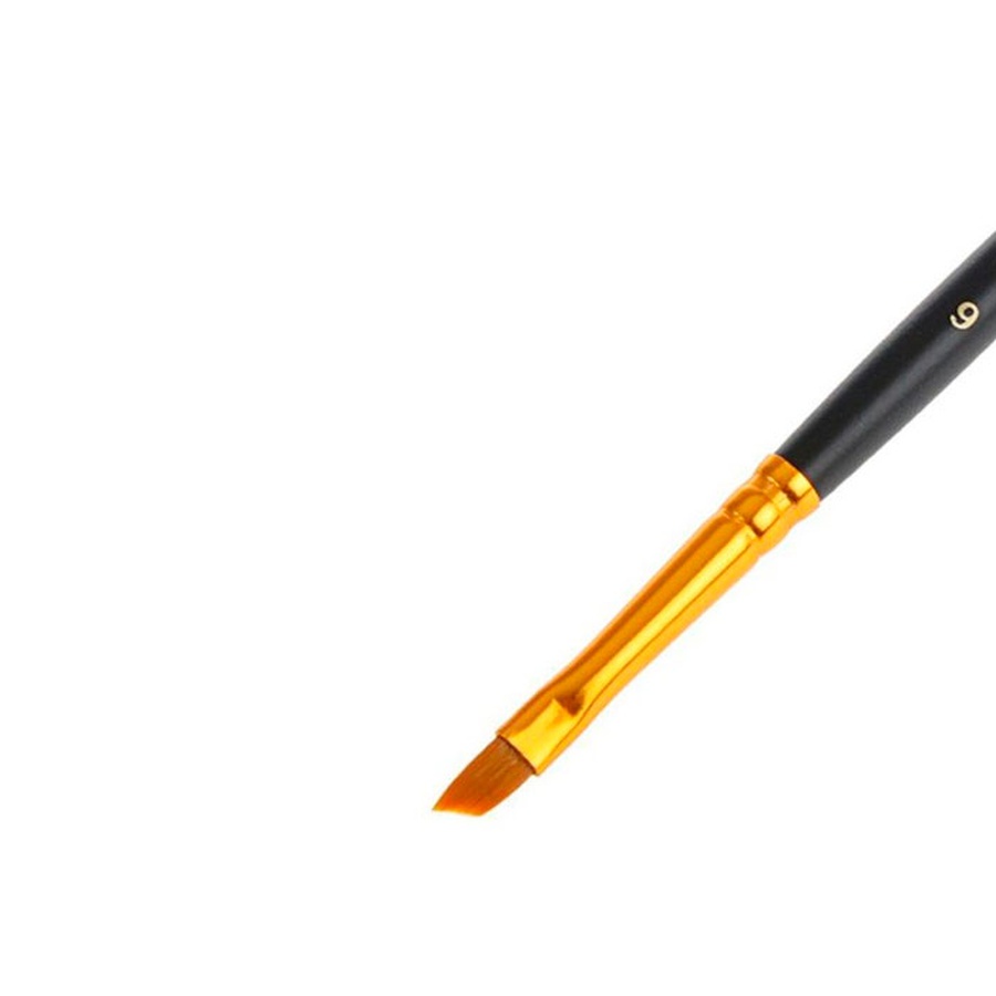 фотография Кисть синтетика roubloff № 6 скошенная, короткая ручка, 1365
