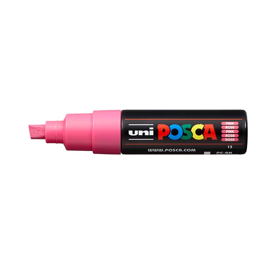 изображение Маркер posca pc-8k, розовый, до 8.0 мм, скошенный наконечник