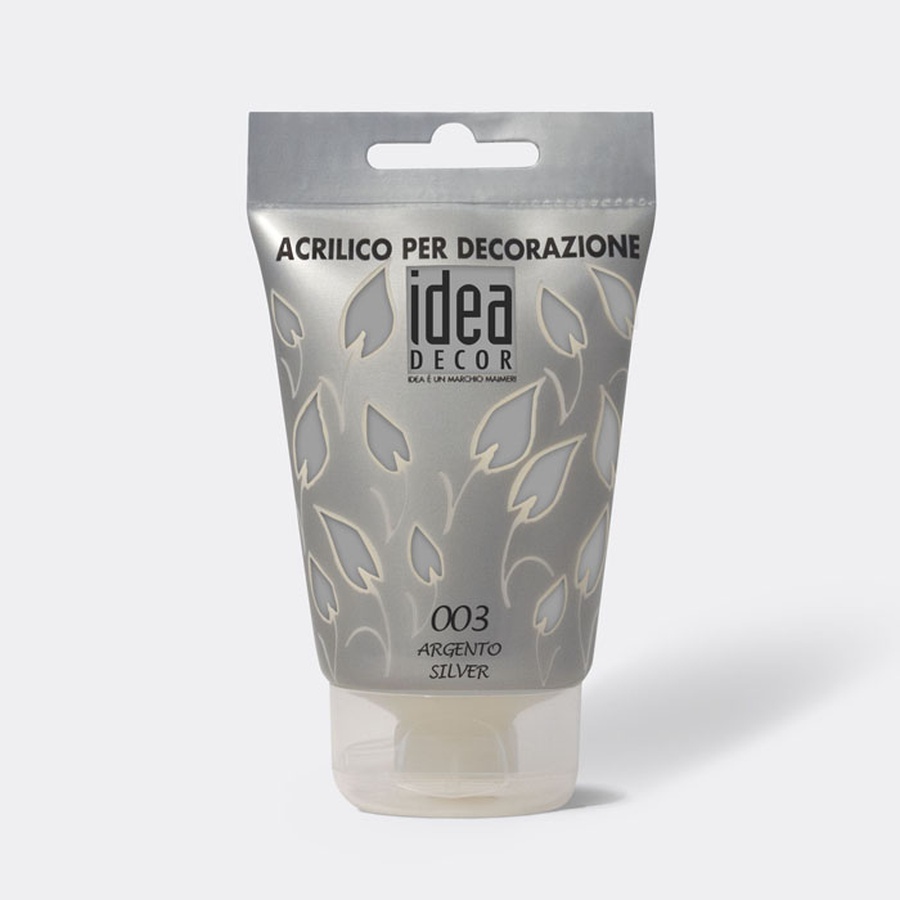 изображение Краска акриловая maimeri idea decor, туба 110 мл, серебро