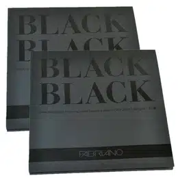 фото Склейка fabriano black black 20х20 см, 300 г/м2, 20 листов