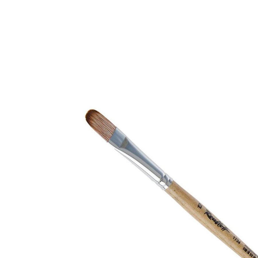 фото Кисть синтетика имитация мангуста овальная roubloff №12 короткая ручка, укороченная вставка