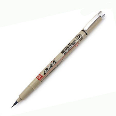 фото Ручка-кисть pigma brush pen, цвет чёрный