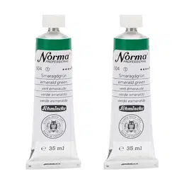 картинка Краска масляная schmincke norma professional № 504 зелёный изумрудный, туба 35 мл