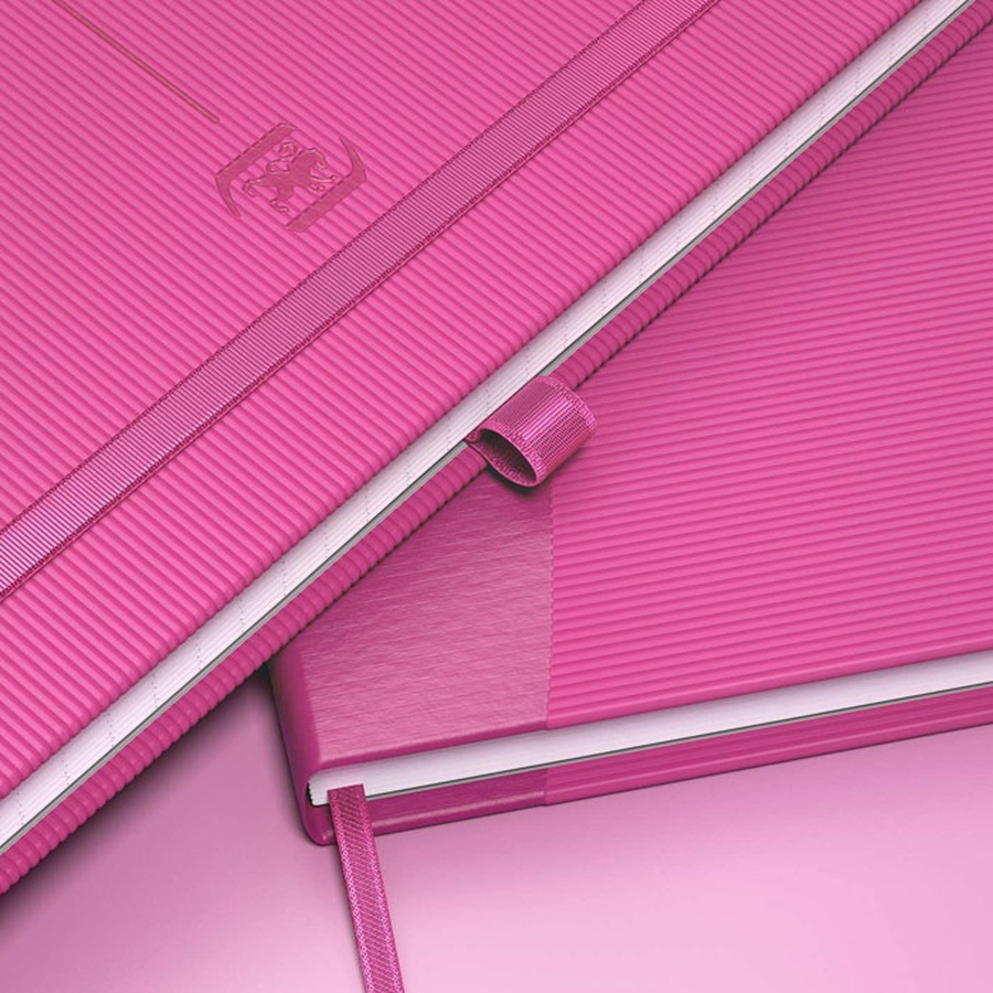 картинка Блокнот oxford signature a5 80л, линейка, фиксирующая резинка, карман, твердая обложка, розовый