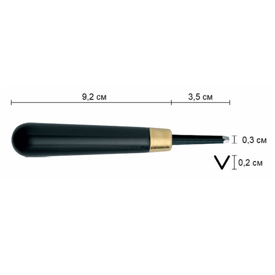 картинка Резец по линолеуму № 1 rgm с усиленной ручкой