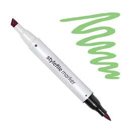 картинка Маркер спиртовой stylefile brush, два пера, 672 зелёный травяной