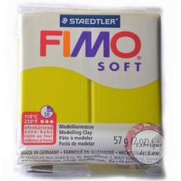 фото Глина полимерная fimo soft 57 г, зелёный лайм 52