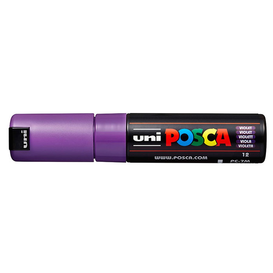 картинка Маркер posca pc-7m, фиолетовый, 4.5 - 5.5 мм, пулевидный наконечник