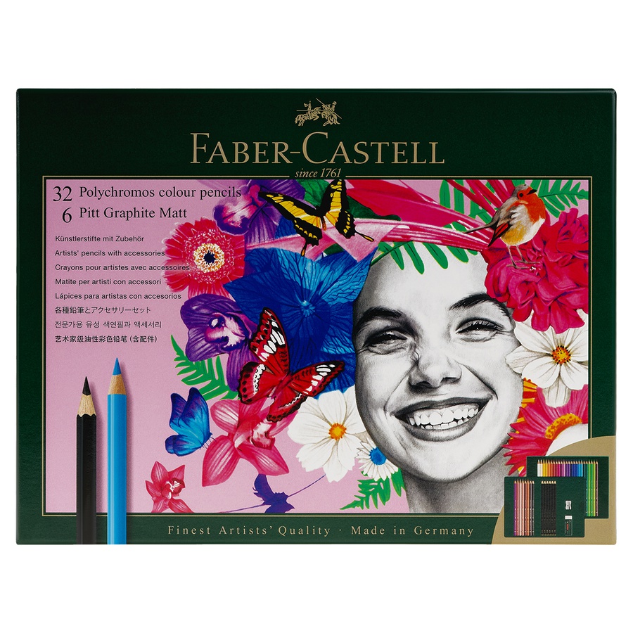 картинка Набор faber-castell polychromos&pitt graphite matt 40 шт
