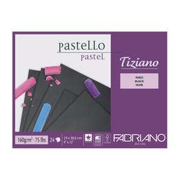 фото Блокнот для пастели fabriano tiziano nero, 23х30,5 см, 24 листа, 160 г/м2