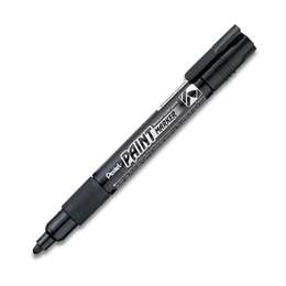 картинка Маркер перманентный pentel paint, чёрный, 4,6 мм