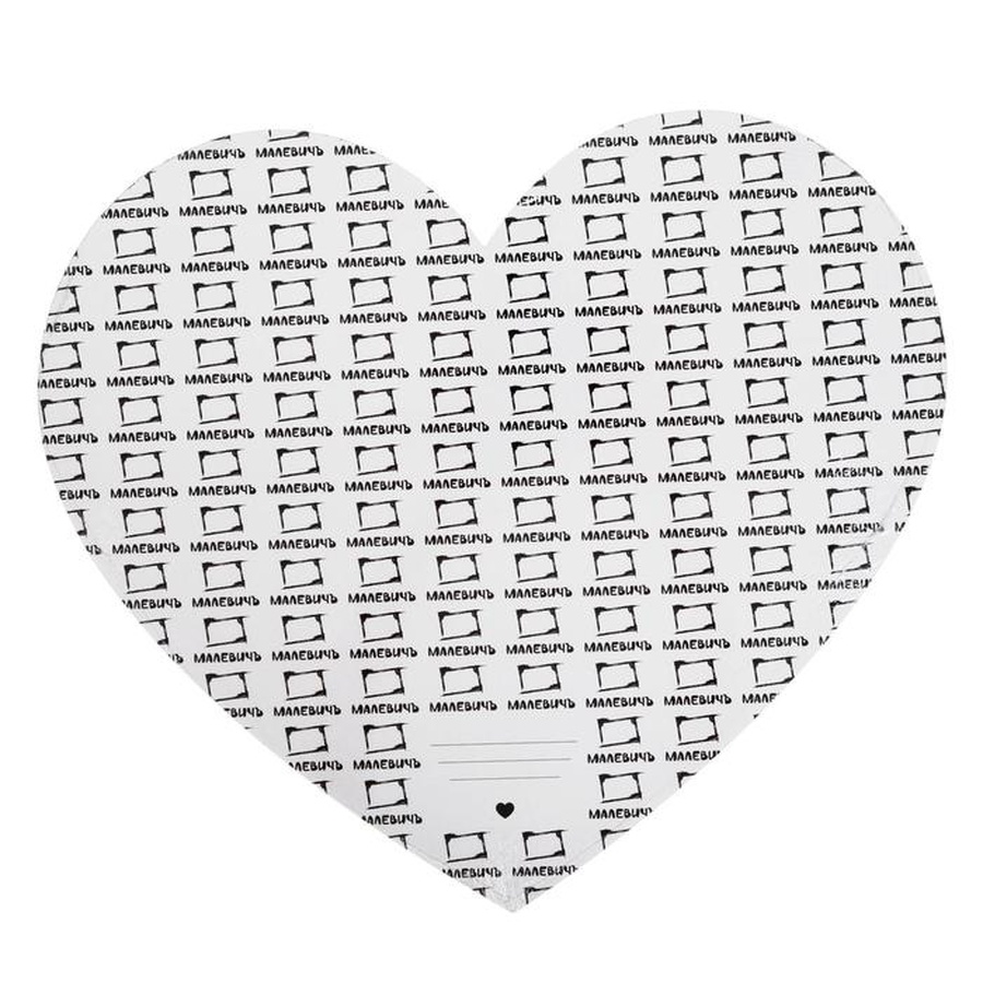 картинка Холст на картоне малевичъ в форме сердца, 40х35 см
