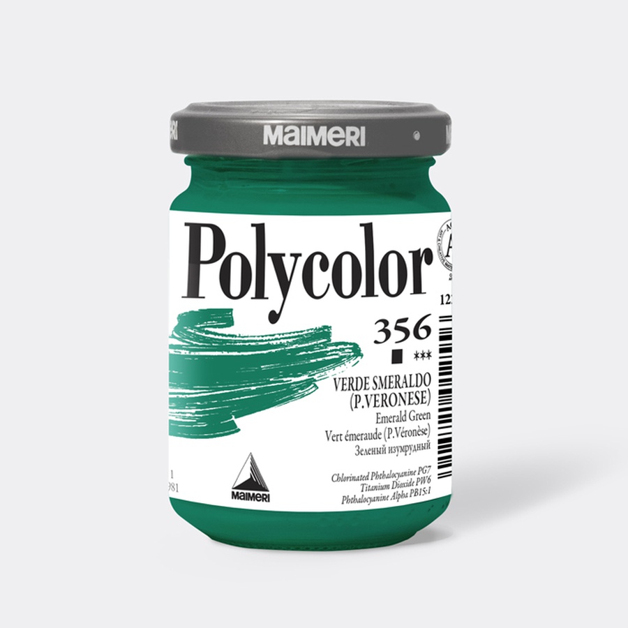фотография Краска акриловая maimeri polycolor, банка 140 мл, зелёный паоло веронез