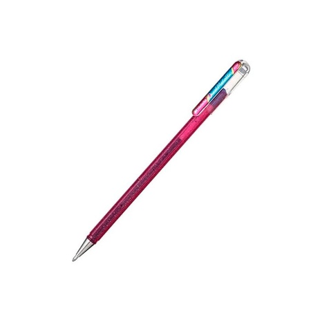 фотография Ручка с гелевыми чернилами pentel hybrid dual metallic, 1.0 мм, розовый + синий металлик