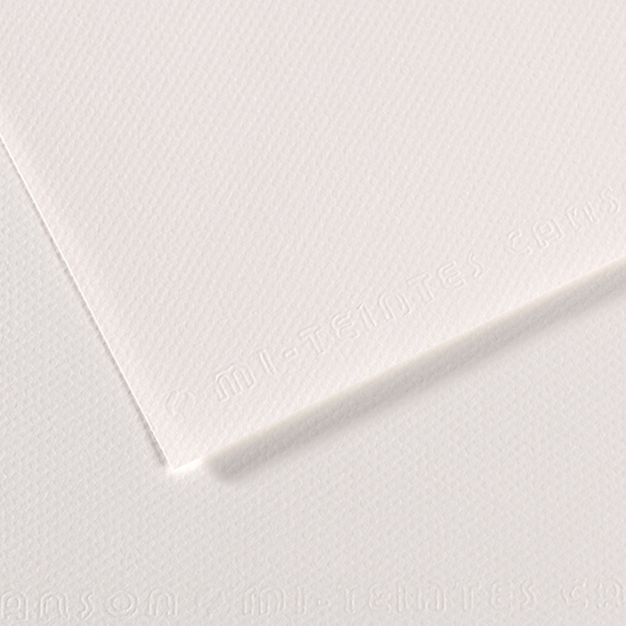фото Бумага для пастели canson mi-teintes, 160 г/м2, лист 75х110 см, № 335 белый