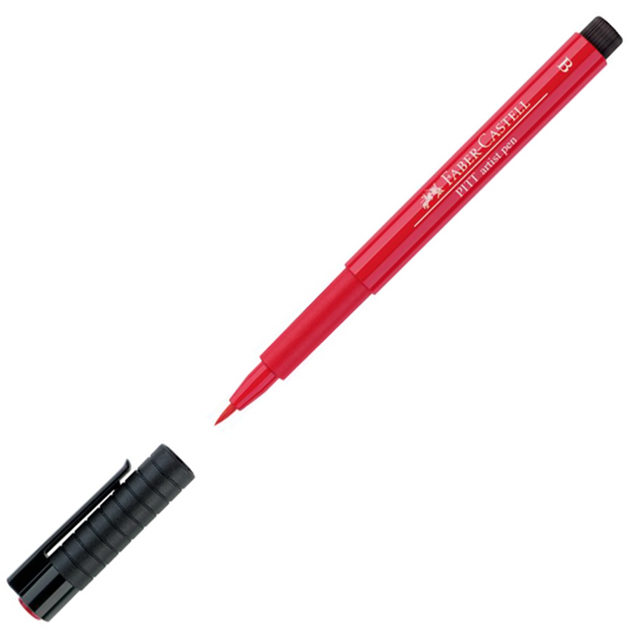 картинка Ручка-кисть капиллярная faber-castell pitt artist pen brush 121 светло-красный
