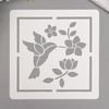 фотография Трафарет "птичка и цветы" 15х15 см