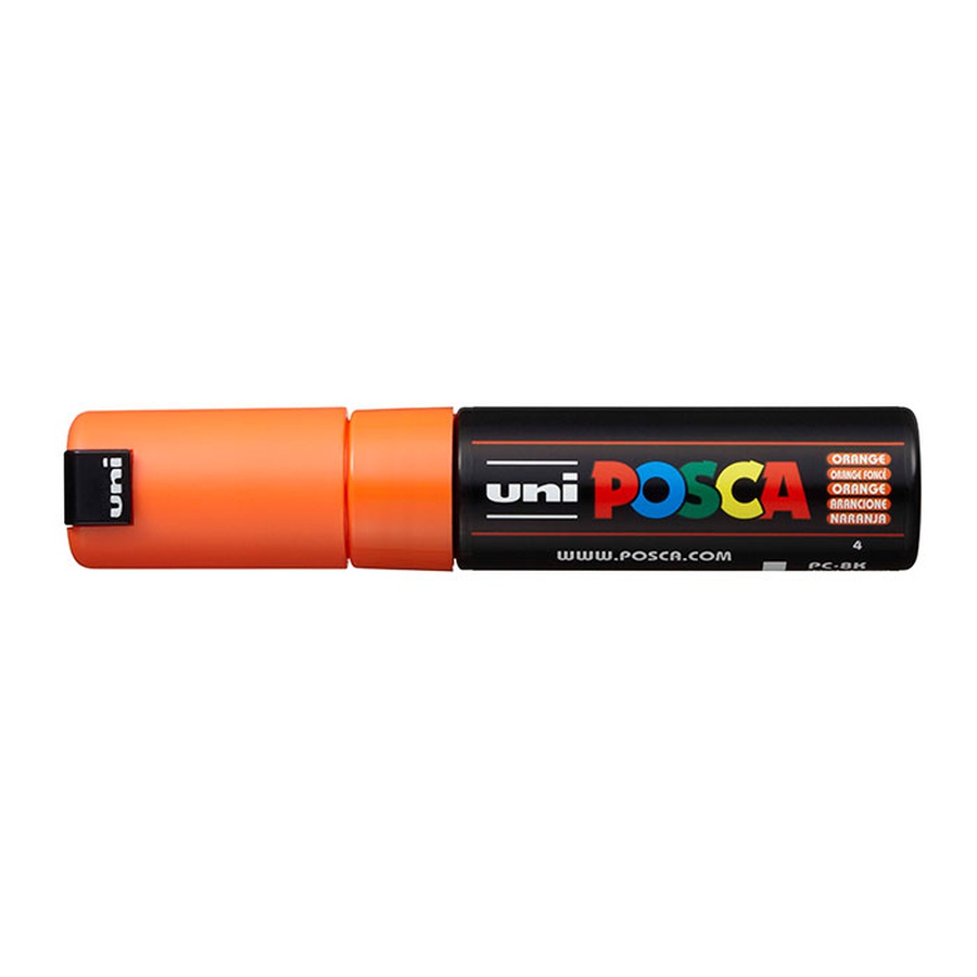 фото Маркер posca pc-8k, оранжевый, до 8.0 мм, скошенный наконечник