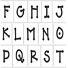 картинка Штамп силиконовый, прозрачный, алфавит, 1,5 см, упаковка 26 букв