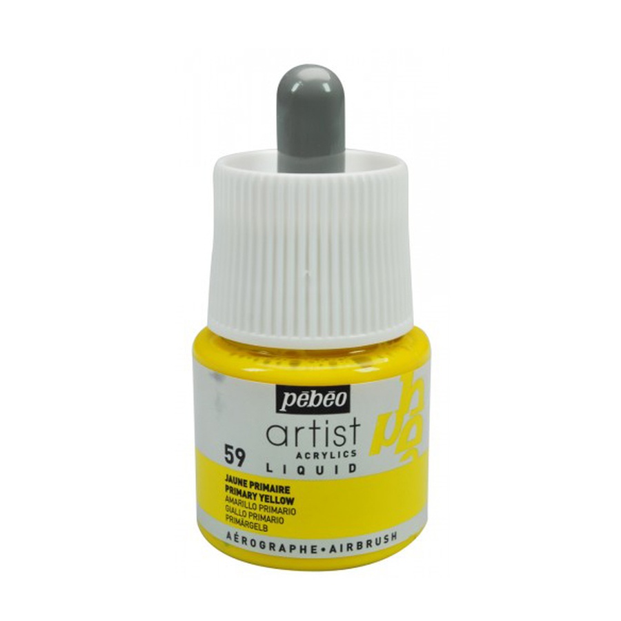 изображение Чернила акриловые pebeo artist acrylics liquid ink 45 мл № 59 жёлтый основной