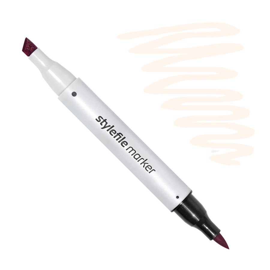 фотография Маркер спиртовой stylefile brush, два пера, 300 персиковый пастельный