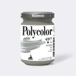 фотография Краска акриловая maimeri polycolor, банка 140 мл, сталь