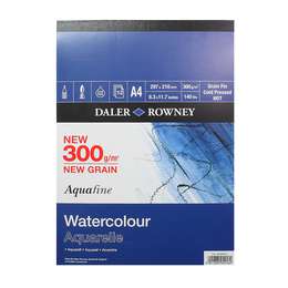картинка Альбом склейка для акварели daler-rowney aquafine а4, 12 листов, плотность 300 г/м2