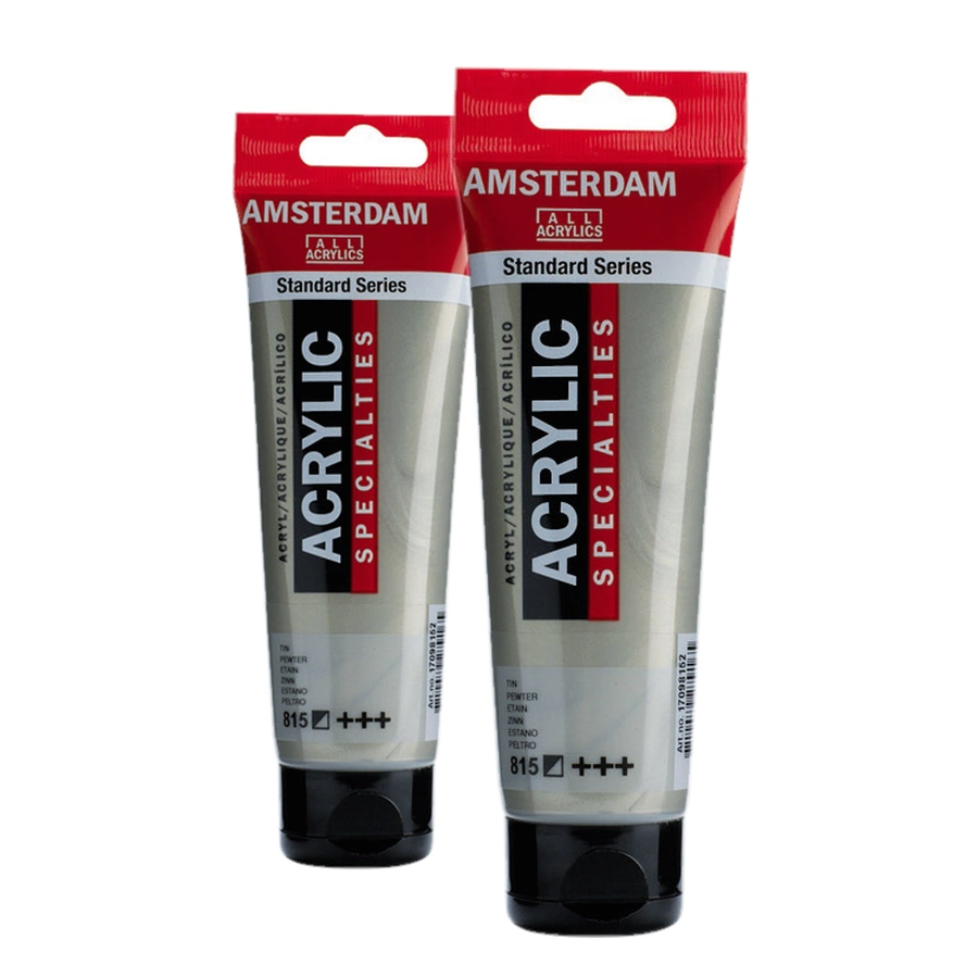 картинка Краска акриловая amsterdam, туба 120 мл, № 815 олово