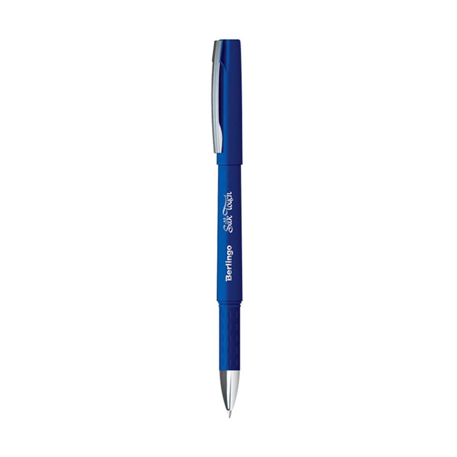 фото Ручка гелевая berlingo "silk touch" синяя, 0,5 мм
