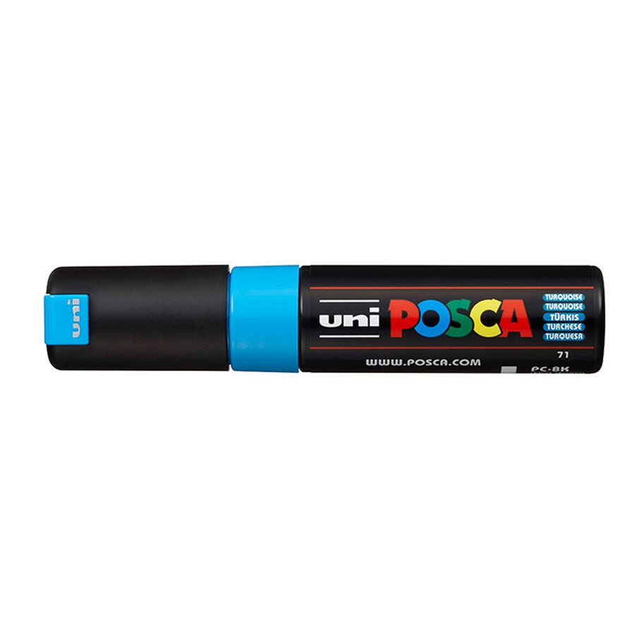 картинка Маркер posca pc-8k, бирюза, до 8.0 мм, скошенный наконечник