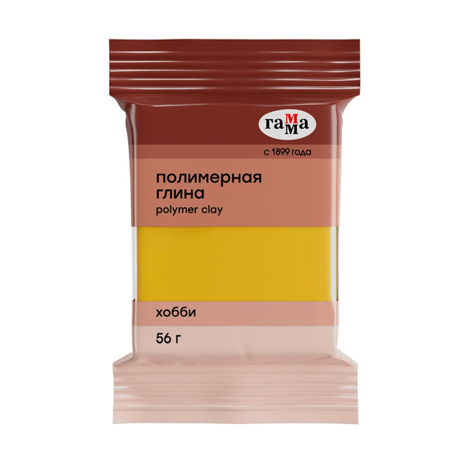 картинка Полимерная глина гамма "хобби", желтый палевый (капкейк), 56г