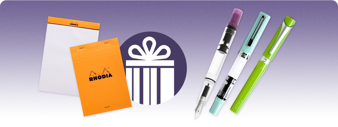 При покупке ручки TWSBI в подарок блокнот