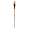 фото Кисть из щетины, плоская, с длинной деревянной ручкой, покрытой лаком №14 (30 мм)