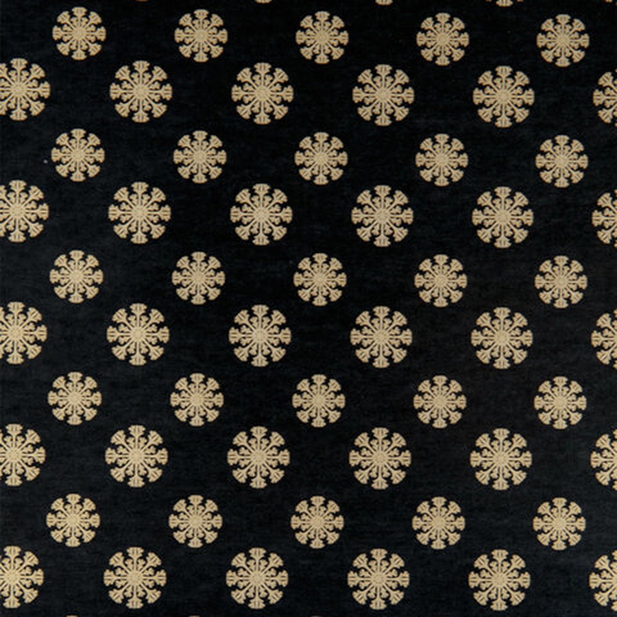 картинка Бумага упаковочная новогодняя "black&gold" 70х100 см, ассорти