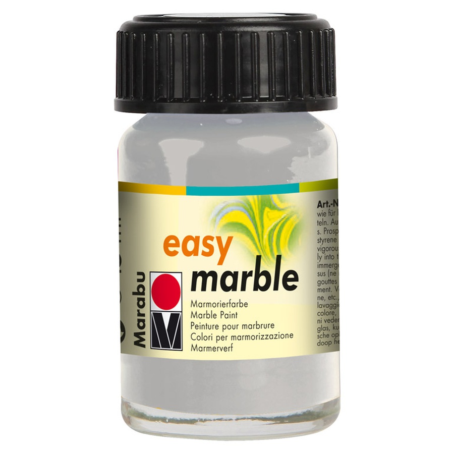 картинка Краска для марморирования easy marble marabu, 15 мл, серебро