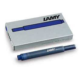 фотография Набор чернильных картриджей для перьевой ручки lamy t10, цвет - синий, 5 шт