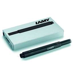 картинка Набор чернильных картриджей для перьевой ручки lamy t10, цвет - черный, 5 шт