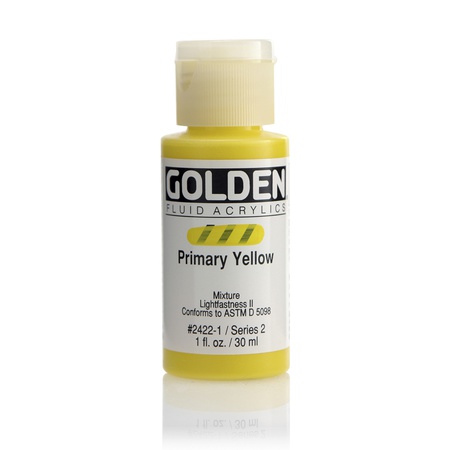 Краска акриловая Golden Fluid, банка 30 мл, № 2422 жёлтый