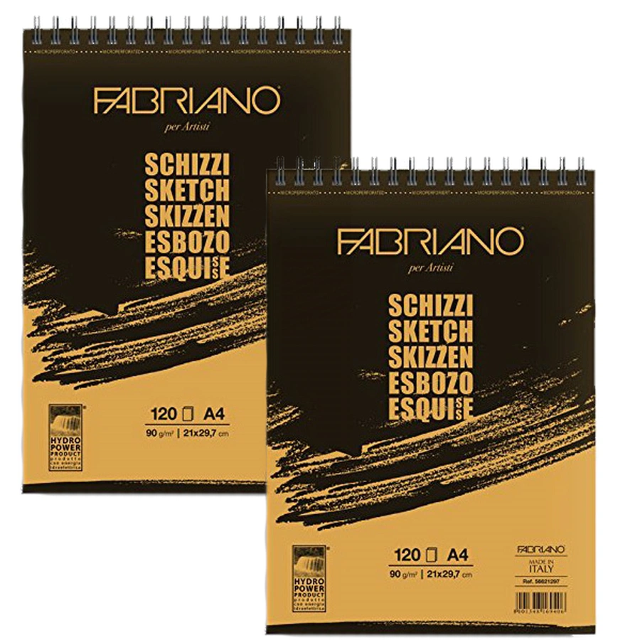 фотография Блокнот fabriano schizzi а4, 90 г/м2, 120 листов на спирали