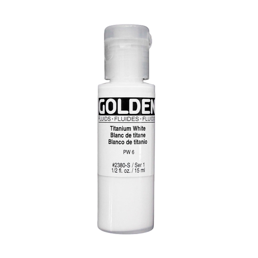 изображение Краска акриловая golden fluid 15 мл, № 2380 белила титановые