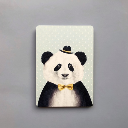 картинка Открытка панда в шляпе, подписные издания
