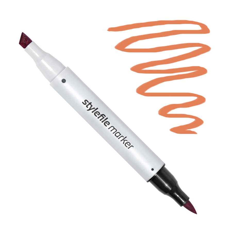 изображение Маркер спиртовой stylefile brush, два пера, 212 терракотовый