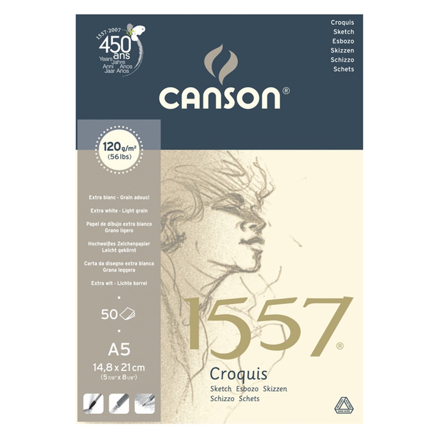 картинка Альбом-склейка для графики canson, 14.8х21 см, 50 листов, мелкое зерно, 120 г/м2