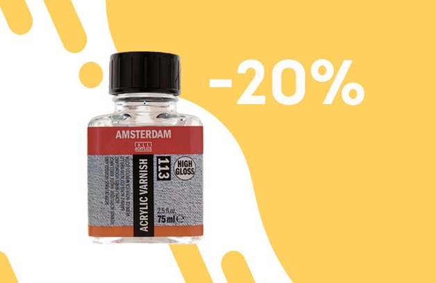 Скидка 20% на лак для акрила Amsterdam
СКИДКА 20% НА ЛАК ДЛЯ АКРИЛА AMSTERDAM
Купить лак для акрила
Предложение действительно до 03.08.2021
СМОТРЕТЬ ВЕСЬ АССОРТИМЕНТ БРЕНДА AMSTERDAM