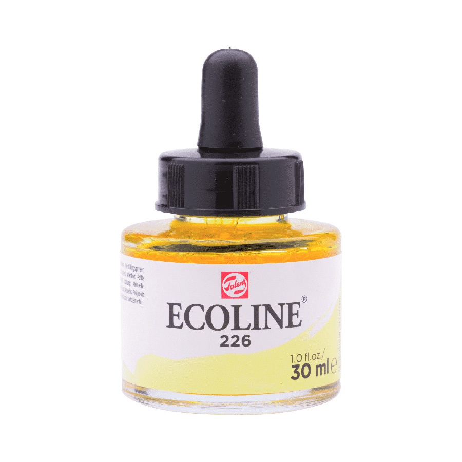 фото Акварель жидкая ecoline банка 30 мл № 226 желтый пастельный