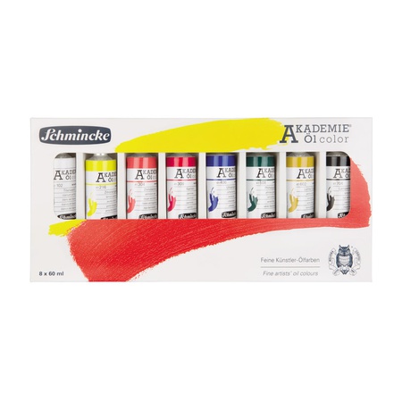 картинка Набор масляных красок schmincke akademie ol color 8 цветов по 60 мл, картонная упаковка